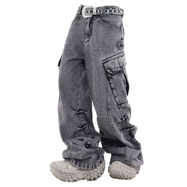 Big Ideas Wide Leg Cargo Jeans - Vedlit