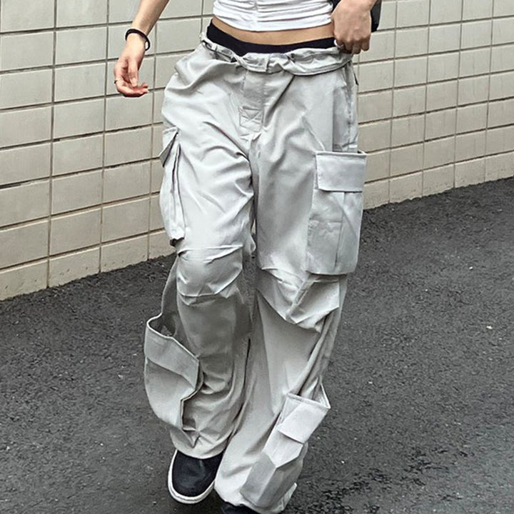 Y2K Multi-Pocket Streetwear Cargo Pants for Women - Vedlit