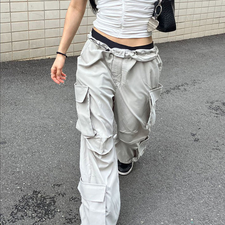 Y2K Multi-Pocket Streetwear Cargo Pants for Women - Vedlit