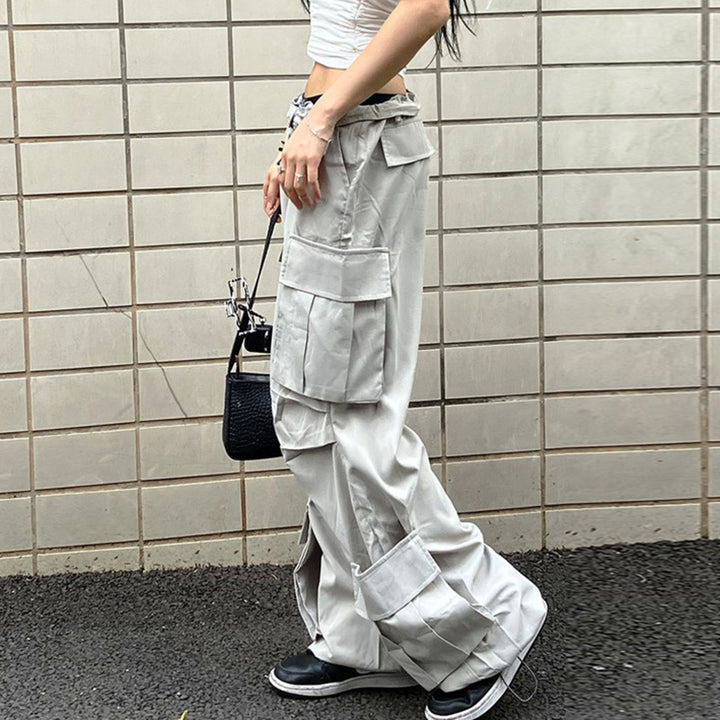 Y2K Multi-Pocket Streetwear Cargo Pants for Women - Vedlit