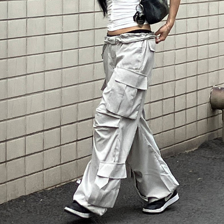 Y2K Multi-Pocket Streetwear Cargo Pants for Women - Vedlit