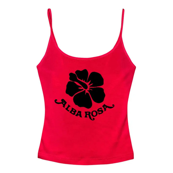 Y2K Alba Rosa Aesthetic Tank Top - Vedlit