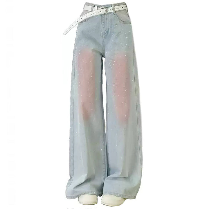 Y2K Blush Glitter Jeans - Vedlit