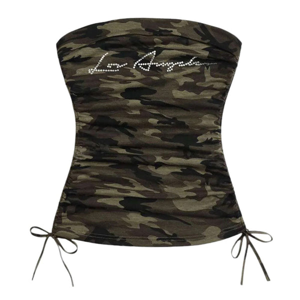Y2K Camouflage Tube Top - Vedlit