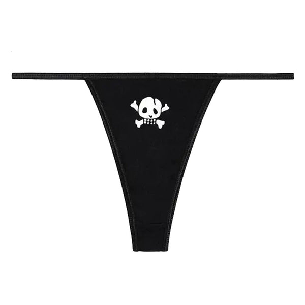 Y2K Skull Thong Panty - Vedlit