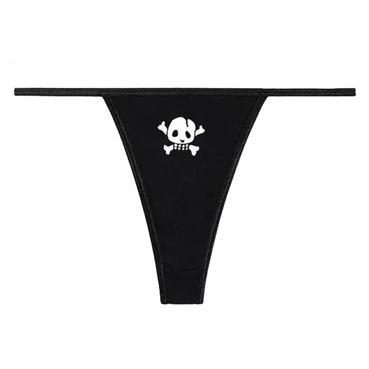 Y2K Skull Thong Panty - Vedlit