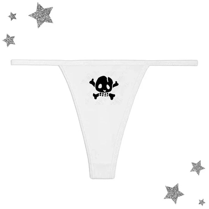 Y2K Skull Thong Panty - Vedlit